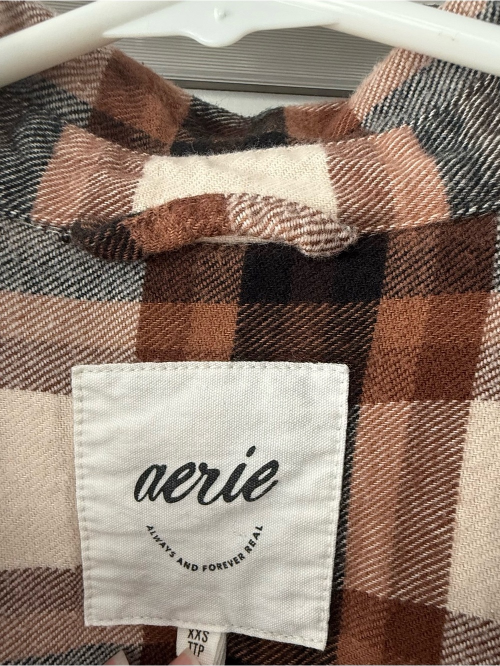 Aerie Anytime Fave Flannel Button Down Shirt - Picture 3 of 3
